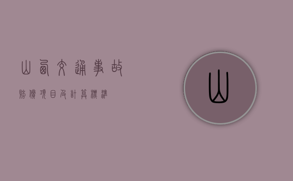 山西交通事故赔偿项目及计算标准