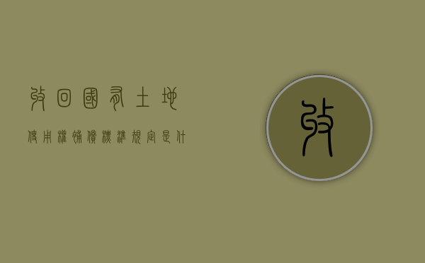 收回国有土地使用权补偿标准规定是什么（收回国有土地使用权的程序）