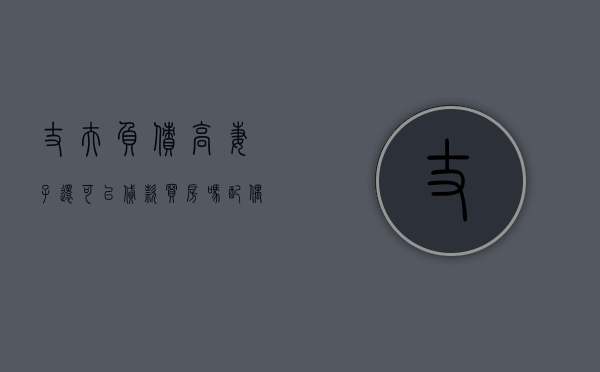 丈夫负债高妻子还可以贷款买房吗（配偶负债高是否影响借贷利率）