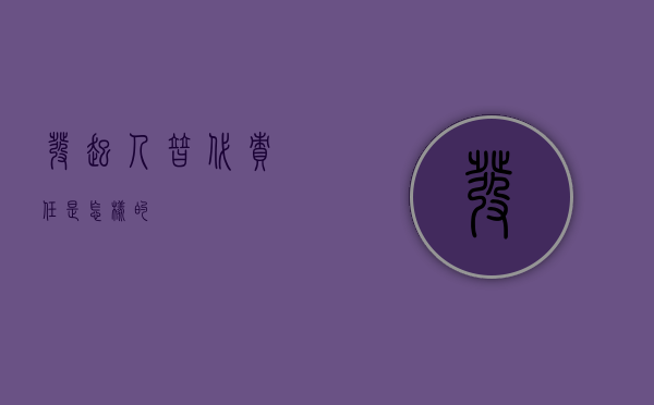 发起人替代责任是怎样的