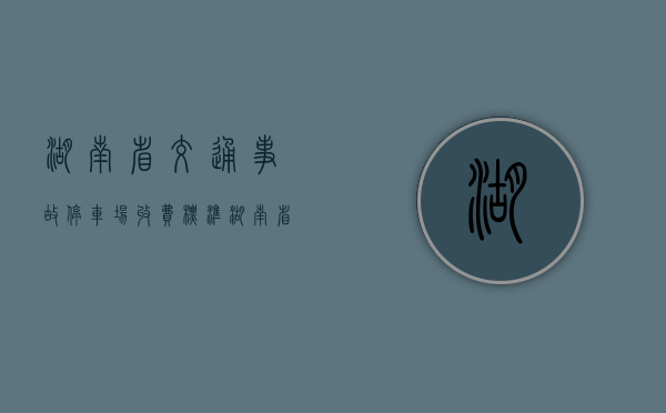 湖南省交通事故停车场收费标准（湖南省停车收费标准和规定文件）