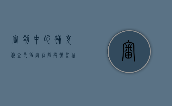 审判中的补充侦查是指（审判阶段 补充侦查）