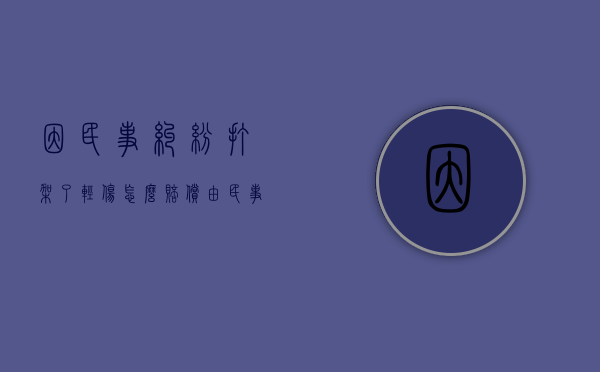 因民事纠纷打架了轻伤怎么赔偿（由民事纠纷引起的打架轻微伤）