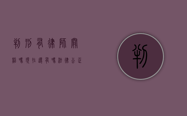判刑有律师关照吗？现在还有吗？法律公正与律师角色的深度探讨