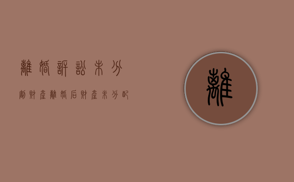 离婚诉讼未分割财产（离婚后财产未分配）
