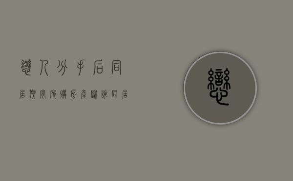 恋人分手后同居期间所购房产归谁（同居分手后财产怎么处理）