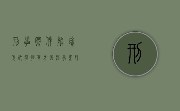 刑事案件解除委托声明单方面（刑事案件解除委托声明书）