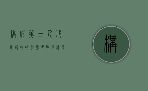 构成第三人代为履行的法律要件是什么（第三人履行和第三人代为清偿）