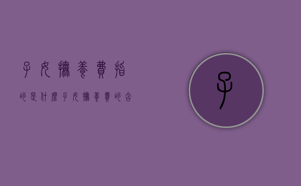 子女抚养费指的是什么（子女抚养费的含义和标准）