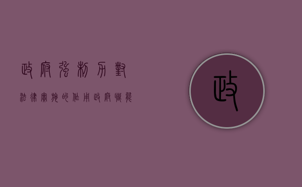 政府强制力对法律实施的作用（政府职能强制性）