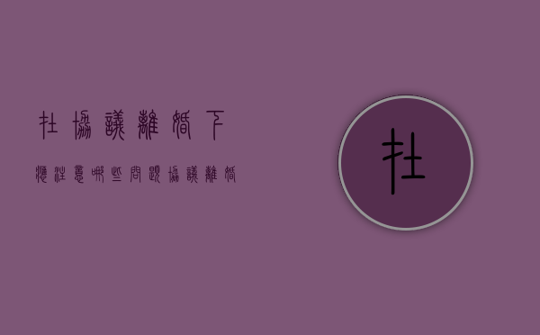 在协议离婚下应注意哪些问题（协议离婚?）