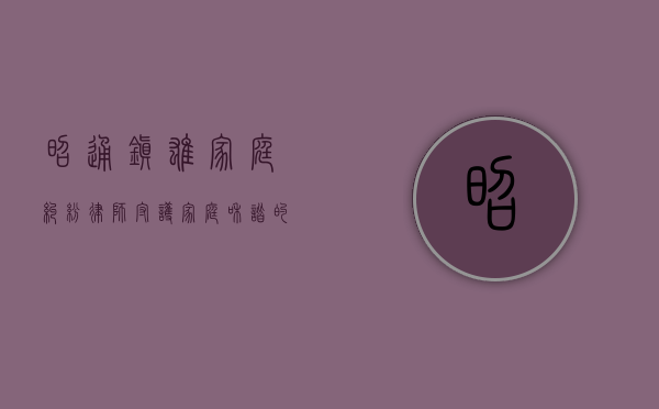 昭通镇雄家庭纠纷律师，守护家庭和谐的法律守护者