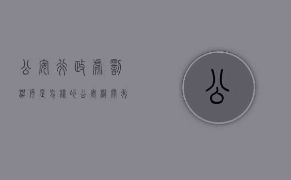 公安行政处罚程序是怎样的？（公安机关行政处罚案件）