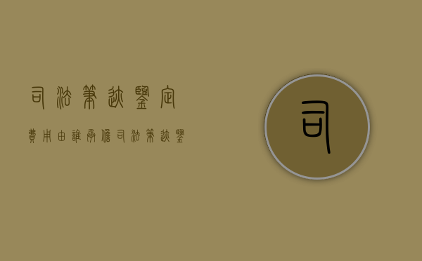 司法笔迹鉴定费用由谁承担（司法笔迹鉴定费用由谁承担责任）