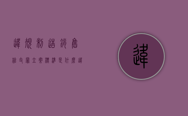 违规制造、销售枪支罪立案标准是什么（违规制造枪支罪主体是什么）