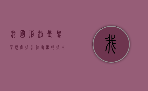 我国刑法是怎么规定援引法定刑的（援用的援是什么意思）