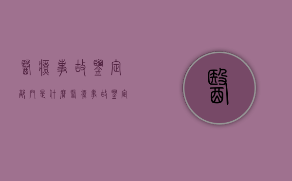医疗事故鉴定部门是什么（医疗事故鉴定的主要机构是哪里）
