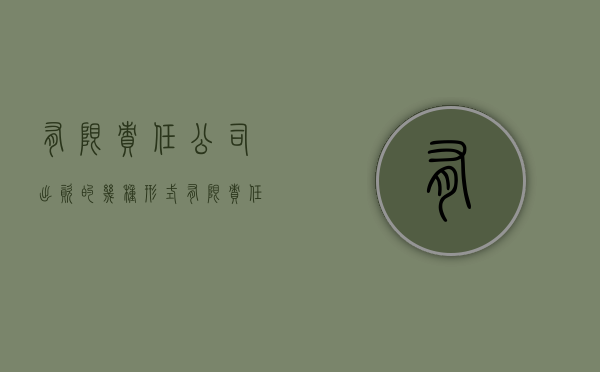 有限责任公司出资的几种形式（有限责任公司的出资原则）