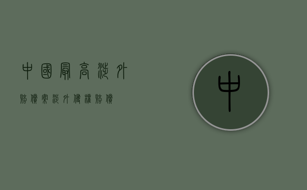 中国最高涉外赔偿案（涉外侵权赔偿）