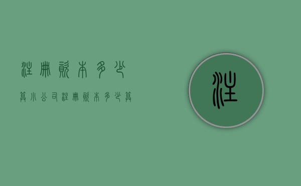 注册资本多少算小公司？（注册资本多少算小公司）