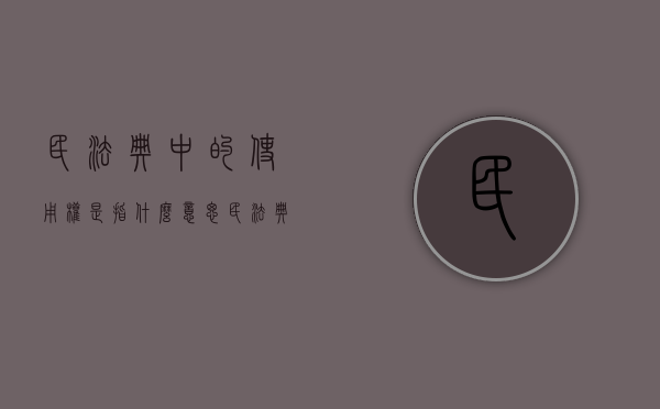 民法典中的使用权是指什么意思（民法典中的使用权是指哪些）