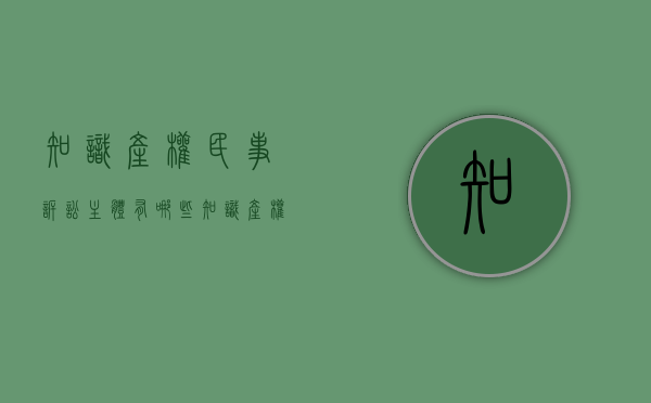 知识产权民事诉讼主体有哪些（知识产权诉讼管辖权规定）