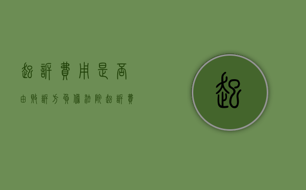 起诉费用是否由败诉方负担?（法院起诉费谁出）