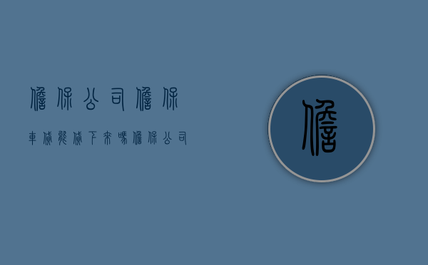 担保公司担保车贷能贷下来吗（担保公司出来的车）