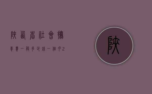 陕西省社会抚养费一般多少钱一个月（2022陕西省农村离婚后孩子的抚养费标准）