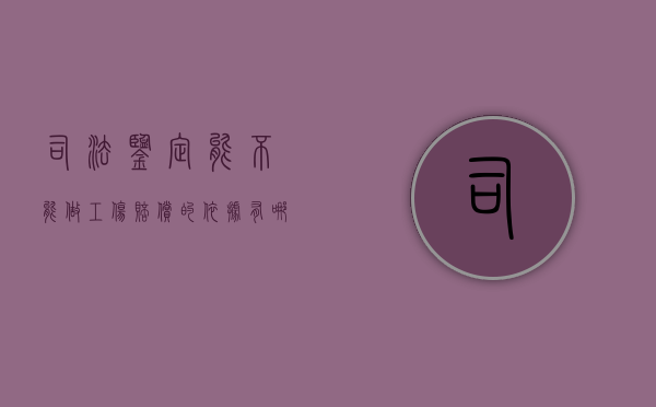 司法鉴定能不能做工伤赔偿的依据有哪些（司法鉴定能鉴定工伤吗）