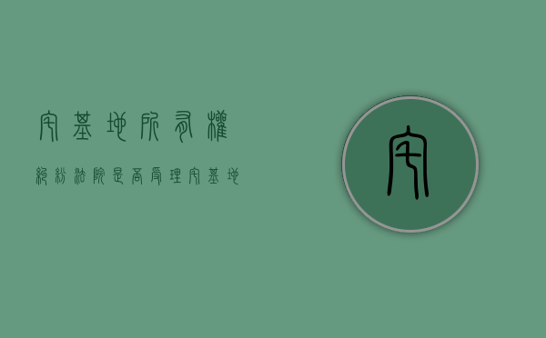 宅基地所有权纠纷法院是否受理（宅基地所有权确认纠纷怎么处理的）