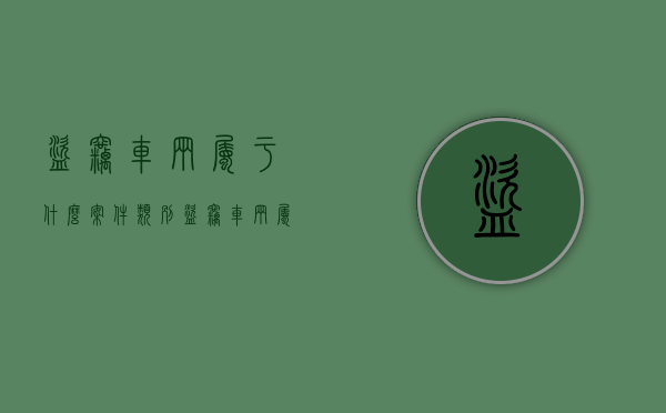 盗窃车辆属于什么案件类别（盗窃车辆属于刑事案件吗）