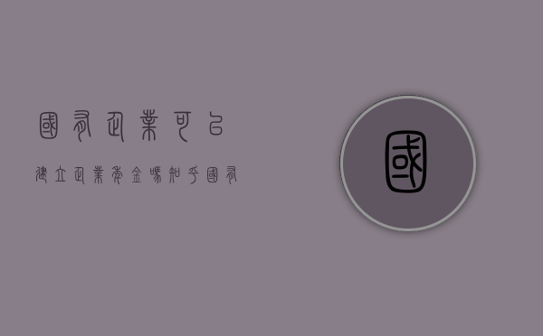 国有企业可以建立企业年金吗知乎（国有企业可以建立企业年金吗）
