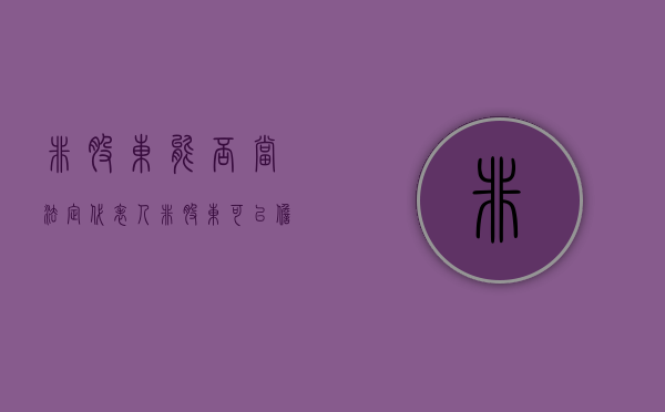 非股东能否当法定代表人（非股东可以担任法定代表人吗）