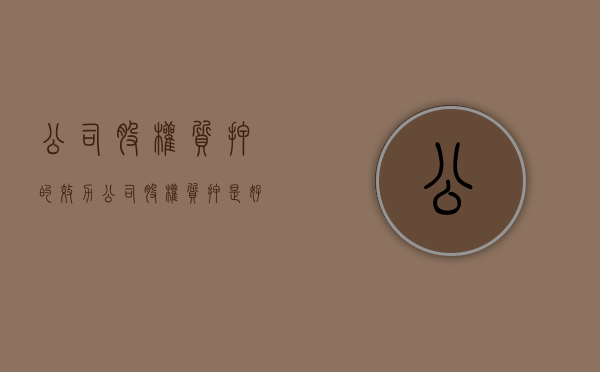 公司股权质押的效力（公司股权质押是好是坏）