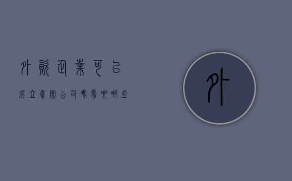外资企业可以成立集团公司吗,需要哪些手续（设立外资公司）