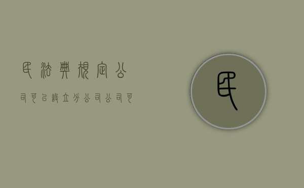 民法典规定,公司可以设立分公司（公司可以变成分公司吗）