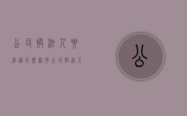 公司换法人要经过什么程序（公司换法人需要多少钱）