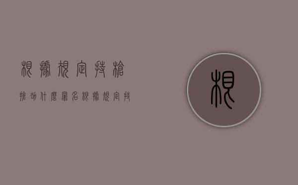 根据规定持枪抢劫什么罪名（根据规定持枪抢劫什么罪行）