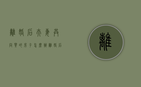 离婚后夫妻共同买的房子怎么办（离婚后共同买的房子怎么过户）