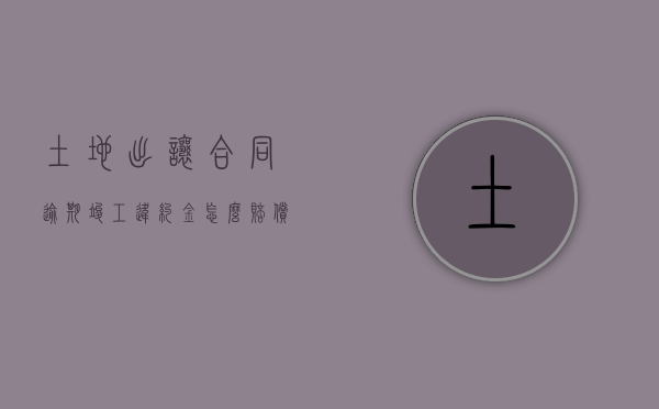 土地出让合同逾期竣工违约金怎么赔偿（土地出让合同逾期竣工违约金怎么赔付）