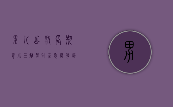 男人出轨长期养小三离婚财产怎么分割（男人养小三离婚能净身出户吗?）