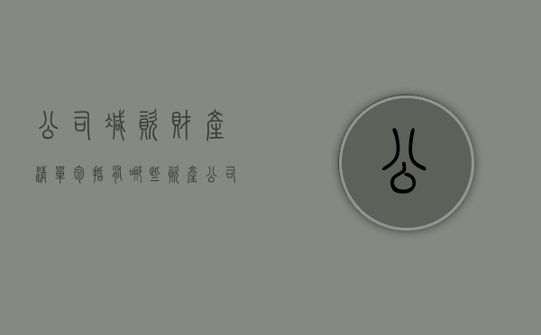 公司减资财产清单包括有哪些资产（公司减资需要多少费用）