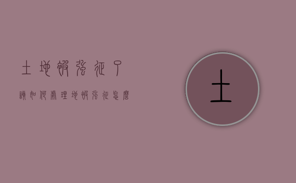 土地被强征了该如何处理（地被强征怎么办）