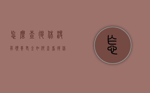 怎么查退休没有领养老金（如何查看退休申请下来没有）
