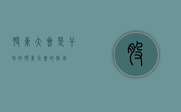 股东大会是干啥的（股东大会的作用）