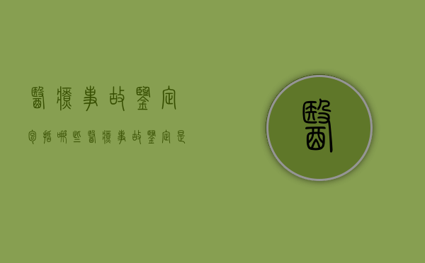 医疗事故鉴定包括哪些（医疗事故鉴定是什么）