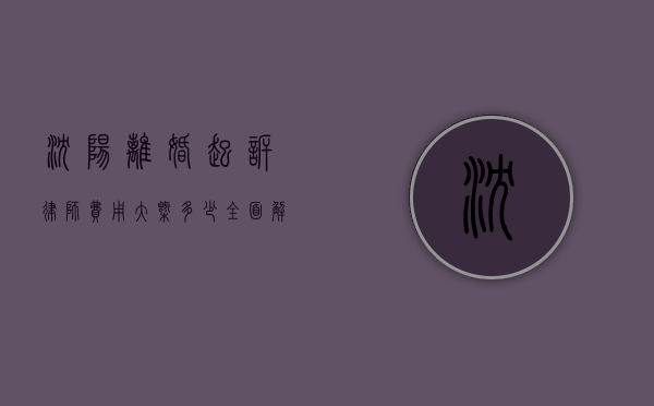 沈阳离婚起诉律师费用大概多少？全面解析与费用指南