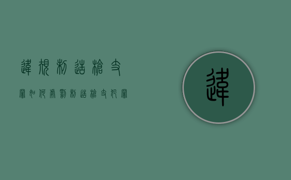 违规制造枪支罪如何处罚？（制造枪支犯罪）