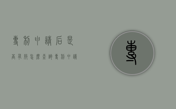 专利申请后是否有效怎么查询（专利申请后是否有效呢）